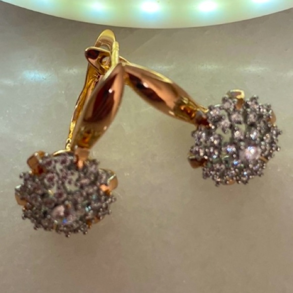 New earrings gold filled 18K Cubic zirconium - Picture 3 of 17